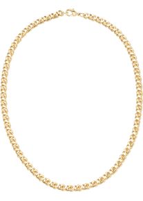 Collier Firetti "Schmuck Geschenk Halsschmuck Halskette Kette Achterkette", gold (gelbgoldfarben), Halsketten, Damen, Messing, L: 50 B: 6mm, Collier, B:6mm
