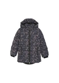 Steppmantel Color Kids "Steppjacke COJacket - Quilt - Long - AOP", M&auml;dchen, Gr. 98, schwarz (phantom), Obermaterial: 100% Polyester PES., Jacken Steppmantel