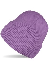 Strickm&uuml;tze styleBREAKER "Strickm&uuml;tze mit Rippenmuster", Damen, lila, Obermaterial: 100% Polyacryl PAN., Modisch, M&uuml;tzen Strickm&uuml;tze