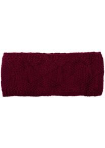Stirnband styleBREAKER "Strick Stirnband mit Rauten Muster", Damen, rot (bordeaux, rot), 100% Polyacryl PAN., Modisch, M&uuml;tzen Stirnband