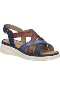 Sandale Josef Seibel "Sevran 07, slate blue-multi", Damen, Gr. 42, blau (slate blau, multi), Obermaterial: 100% Rindsleder Leather cow., Schuhe Sandale