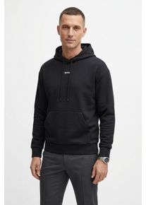 Kapuzensweatshirt BOSS Green "Sly Zone", Herren, Gr. XL, dunkelblau403, Sweatware, Obermaterial: 62% Baumwolle, 33% Polyester, 5% Elasthan, unifarben, regular fit normal, Rundhals, B&uuml;ndchen, Sweatshirts Kapuzensweatshirt, Kapuze mit Kordelzug, Regular Fit, K&auml;ngurutasche