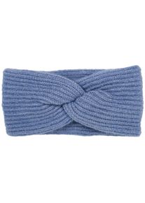 Stirnband styleBREAKER "Strick Stirnband Rippenmuster Twist Knoten", Damen, jeansblau, Obermaterial: 80% Polyacryl PAN. 20% Wolle WO., Modisch, M&uuml;tzen Stirnband