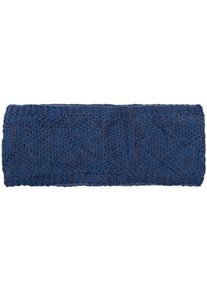 Stirnband styleBREAKER "Strick Stirnband mit Rauten Muster", Damen, jeansblau, 100% Polyacryl PAN., Modisch, M&uuml;tzen Stirnband