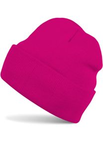 Strickm&uuml;tze styleBREAKER "Kinder Strickm&uuml;tze mit Krempe", Jungen, pink, Obermaterial: 100% Polyacryl PAN., Modisch, M&uuml;tzen Strickm&uuml;tze