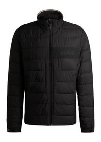 Steppjacke BOSS "Cenitos Premium Menswear", Damen, Gr. 58, schwarz 001, Web, Obermaterial: 100% Polyester, unifarben, regular fit normal, 2-Knopf-Manschette verstellbar, Jacken Steppjacke, mit Stehkragen, regular fit