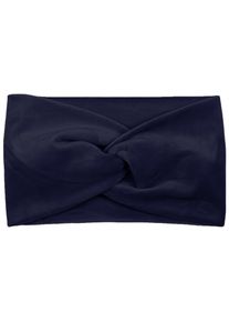Stirnband styleBREAKER "Samt Stirnband mit Twist Knoten", Damen, blau (dunkelblau), Obermaterial: 100% Viskose CV., Modisch, M&uuml;tzen Stirnband