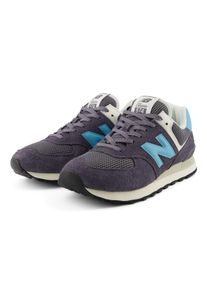 Sneaker New Balance "574", Herren, Gr. 37, schwarzer coastal blau, Leder, Synthetik, Textil, Schuhe Sneaker
