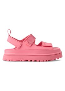 UGG Australia Plateausandale UGG "GOLDENGLOW", Damen, Gr. 9 (40), pink (tropical pink), Synthetik, Textil, unifarben, Schuhe Plateausandale, Sommerschuh, Strandschuh, Plateausandale mit Klettverschl&uuml;sse