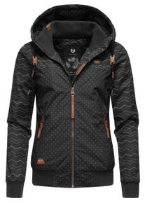 Winterjacke Ragwear "Winterjacke Nuggie Zig Zag Intl.", Damen, Gr. L, schwarz (schwarz22), Obermaterial: 100% Polyester PES. Obermaterial: Futter: 100% Polyester PES., Jacken Winterjacke