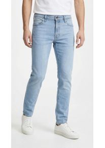 Jack & Jones Slim-fit-Jeans JACK & JONES "JJIGLENN JJFELIX AM 446 NOOS", Herren, Gr. 30, L&auml;nge 34, blau denim, Denim/Jeans, Obermaterial: 99% Baumwolle, 1% Elasthan, unifarben, slim fit, Jeans Slim-fit-Jeans, mit schmaler Beinform