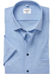 Kurzarmhemd MARVELIS, Damen, Gr. 42, N-Gr, bleu, Web, Obermaterial: 100% Baumwolle, tailliert normal, Hemden Kurzarmhemd