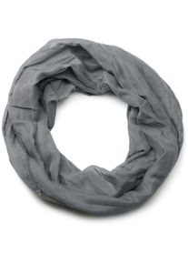 Loop styleBREAKER "Seidiger unifarbener Loop", Damen, dunkelgrau, Obermaterial: 100% Viskose CV., Modisch, Modet&uuml;cher Loop