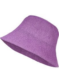 Fischerhut styleBREAKER "Fischerhut aus Papierstroh - Knautschhut", Herren, lila (flieder), Obermaterial: 100% Papierstroh PAS., Modisch, H&uuml;te Fischerhut