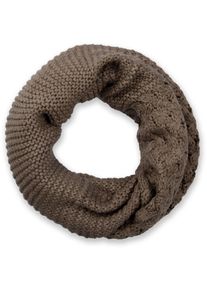 Strickschal styleBREAKER "Strick Loop mit Mustermix", Damen, taupe, Obermaterial: 100% Viskose CV., Modisch, Modet&uuml;cher Strickschal