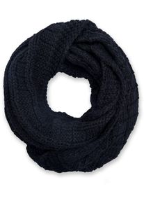 Strickschal styleBREAKER "Strick Loop mit Karomuster", Damen, schwarz, Obermaterial: 100% Viskose CV., Modisch, Modet&uuml;cher Strickschal