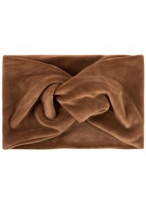 Stirnband styleBREAKER "Samt Stirnband mit Twist Knoten", Damen, braun (cognac), Obermaterial: 100% Viskose CV., Modisch, M&uuml;tzen Stirnband