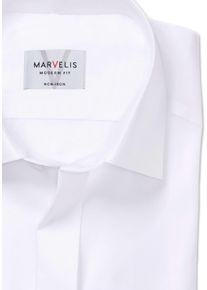Langarmhemd MARVELIS, Damen, Gr. 48, N-Gr, wei&szlig;, Web, Obermaterial: 100% Baumwolle, Umschlagmanschette, Hemden Langarmhemd, Umschlagmanschette, New-Kentkragen, modern fit, b&uuml;gelfrei
