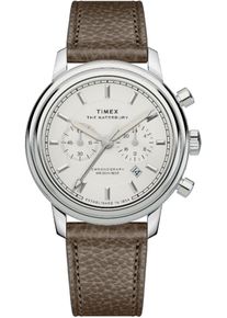 Chronograph Timex "WATERBURY METROPOLITAN CHRONO", braun, Armbanduhren, Herren, Chronograph, Quarzuhr, Armbanduhr, Herrenuhr,Lederarmband,Stoppfunktion,Datum