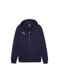 Kapuzensweatjacke Puma "TEAMGOAL CASUALS HOODED JACKET", Damen, Gr. XL, Puma navy, Puma wei&szlig;, Sweatware, Obermaterial: 100% Baumwolle, unifarben, regular fit normal, Sweatjacken Kapuzensweatjacke, mit Kapuze, f&uuml;r Fu&szlig;ball und Freizeit, mit Rei&szlig;verschluss