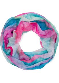 Loop styleBREAKER "Loop Aquarell Farbverlauf", Damen, pink, blau, gr&uuml;n, Obermaterial: 100% Viskose CV., Modisch, Modet&uuml;cher Loop