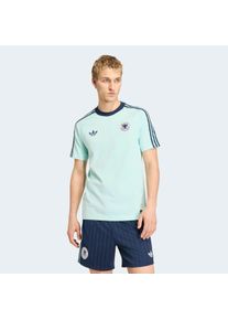 T-Shirt adidas Performance "DEUTSCHLAND ORIGINALS", Damen, Gr. S, semi flash aqua, Obermaterial: 52% Baumwolle, 48% Polyester, Rundhals, Shirts T-Shirt