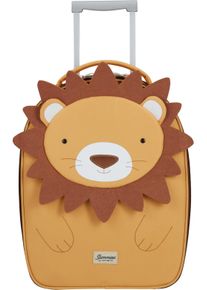 Kinderkoffer Samsonite "Happy Sammies ECO, Lion Lester", Jungen, Gr. B/H/T: 41,5cm x 45cm x 19cm 22,5 l, gelb (lion lester), Polyester, festlich, Koffer Kinderkoffer, f&uuml;r Kinder, arretierbares und versenkbares Druckknopf-Trolleysystem