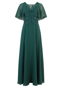 Abendkleid Vera Mont "Abendkleid mit Stickerei", Damen, Gr. 36, EURO, gr&uuml;n (schwarz emerald), 100% Polyester PES., Kleider Abendkleid