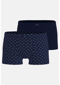 G&ouml;tzburg Retro Pants G&Ouml;TZBURG "Edingburgh", Herren, Gr. 5, blau, dunkel, minimal, Single Jersey, Obermaterial: 95% Baumwolle, 5% Elasthan, eng, Unterhosen Retro Pants, gemustert, basic, kurz, atmungsaktiv, Baumwollmix