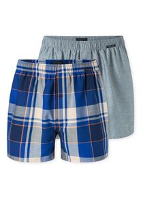 Weiter Boxer Schiesser "Boxershorts Multipack", Herren, Gr. 8, 908, sonstiges, Webqualit&auml;t, Obermaterial: 100% Baumwolle, weit, Unterhosen Weiter Boxer, Eingriff mit Knopf, elastischer Bund, lockere Passform