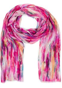 Schal styleBREAKER "Leichter Schal mit Streifen Farbverlauf Metallic", Damen, pink, Obermaterial: 100% Viskose CV., Modisch, Modet&uuml;cher Schal