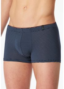 Boxer Schiesser "Long Life Soft", Herren, Gr. 9, 801, blau, Single Jersey, Obermaterial: 75% Modal, 15% Polyester, 10% Elasthan, k&ouml;rpernah, Unterhosen Boxer, ohne Eingriff, in elastischer Single-Jersey Qualit&auml;t
