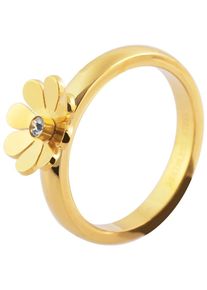 Adelia&acute;s Fingerring ADELIA&acute;S "Damen Ring aus Edelstahl mit Strass Steinchen" Gr. 56, gold, Fingerringe, Damen, 56, Edelstahl, Fingerring