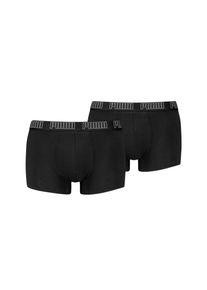 Trunk Puma "Puma MEN EVERYDAY TRUNKS 2P", Herren, Gr. XL, schwarz, Jersey, Obermaterial: 95% Baumwolle, 5% Elasthan, eng, Unterhosen Trunk, mit kontrastfarbigem Webbund, Topseller