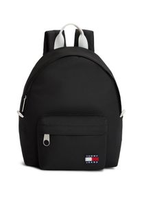 Cityrucksack Tommy Jeans "TJW ESS DAILY DOME BACKPACK", Herren, Gr. B/H/T: 22cm x 29cm x 12cm, schwarz, Polyester, Rucks&auml;cke Cityrucksack, Unisex Reiserucksack, Freizeitrucksack mit kontrastfarbigen Tragegriff