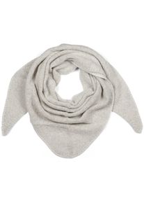 Dreieckstuch styleBREAKER "Strick Dreiecktuch meliert", Damen, hellgrau, Obermaterial: 80% Viskose CV. 20% Wolle WO., Modisch, Modet&uuml;cher Dreieckstuch