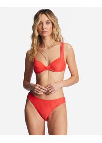 B&uuml;gel-Bikini-Top Billabong "Lined Up Tyler", Damen, Gr. XS, Cup B, rot (bright poppy), Obermaterial: 86% Nylon, 14% Elasthan;, Bikini-Oberteile B&uuml;gel-Bikini-Top