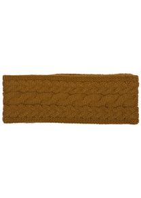 Stirnband styleBREAKER "Strick Stirnband mit Zopfmuster", Damen, cognac, Obermaterial: 85% Polyacryl PAN. 15% Polyamid PA., Modisch, M&uuml;tzen Stirnband