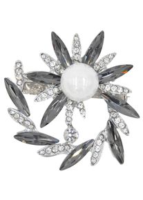 Brosche Firetti "Schmuck Geschenk Ansteckschmuck Spirit Sun", silber (silberfarben), Broschen, Damen, Metall, Brosche