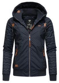 Winterjacke Ragwear "Winterjacke Nuggie Zig Zag Intl.", Damen, Gr. XL, blau (navy22), Obermaterial: 100% Polyester PES. Obermaterial: Futter: 100% Polyester PES., Jacken Winterjacke