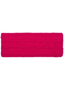 Stirnband styleBREAKER "Strick Stirnband mit Zopfmuster", Damen, pink, Obermaterial: 85% Polyacryl PAN. 15% Polyamid PA., Modisch, M&uuml;tzen Stirnband