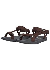 Outdoorsandale Jack Wolfskin "TAIGA SANDAL W", Herren, Gr. 40,5, schwarz mahogany, Synthetik, Schuhe Outdoorsandale