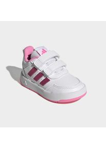 Sneaker adidas Sportswear "TENSAUR SPORT 3.0 KIDS", M&auml;dchen, Gr. 27, cloud wei&szlig;, bliss pink, grau two, Synthetik, Textil, Schuhe Sneaker, f&uuml;r Kinder, mit Klettverschluss