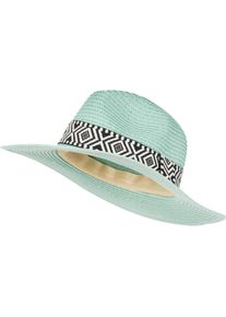 Sonnenhut styleBREAKER "Panama Strohhut Hutband Azteken Muster", Herren, t&uuml;rkis, Obermaterial: 100% Papierstroh PAS., Modisch, H&uuml;te Sonnenhut