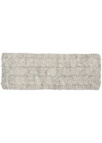 Stirnband styleBREAKER "Strick Stirnband mit Zopfmuster", Damen, hellgrau, Obermaterial: 85% Polyacryl PAN. 15% Polyamid PA., Modisch, M&uuml;tzen Stirnband