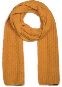 Strickschal styleBREAKER "Strick Schal mit Flecht Muster", Damen, curry, Obermaterial: 85% Polyacryl PAN. 15% Polyamid PA., Modisch, Modet&uuml;cher Strickschal