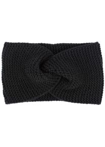 Stirnband styleBREAKER "Krausstrick Stirnband Twist Knoten", Damen, schwarz, Obermaterial: 100% Polyacryl PAN., Modisch, M&uuml;tzen Stirnband