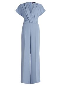 Jumpsuit Vera Mont "Jumpsuit mit Raffung", Damen, Gr. 44, EURO, blau (light steel blau), Obermaterial: 100% Polyester PES., Overalls Jumpsuit