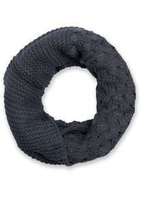 Strickschal styleBREAKER "Strick Loop mit Mustermix", Damen, dunkelgrau, Obermaterial: 100% Viskose CV., Modisch, Modet&uuml;cher Strickschal