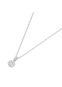 Kette mit Anh&auml;nger "Kette Kette mit Bl&uuml;tenanh&auml;nger, Silber 925", wei&szlig;, Giorgio Martello MILANO, Halsketten, Damen, Silber 925 (Sterlingsilber), Kette mit Anh&auml;nger